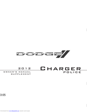Dodge 2012 Charger Police Owner's Manual