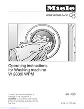 Miele W 2839I WPM Operating Instructions Manual