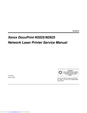 Xerox DocuPrint N2825 Service Manual