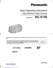 Panasonic HC-V130 Basic Operating Instructions Manual