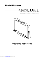 Marshall Electronics Orchid OR-2410 Operating Instructions Manual