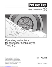 Miele T 8433 C Operating Instructions Manual