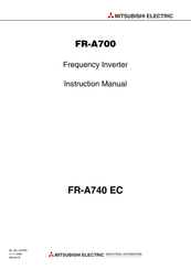 Mitsubishi Electric FR-A700 EC Instruction Manual