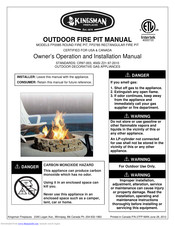 Kingsman FP2085 Operation And Installation Manual