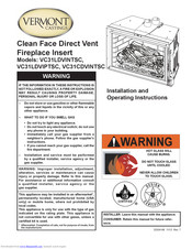 Vermont Castings VC31CDVINTSC Installation And Operating Instructions Manual