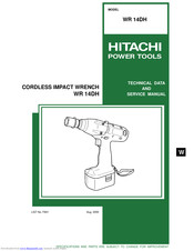 Hitachi WR 14DH Technical Data And Service Manual