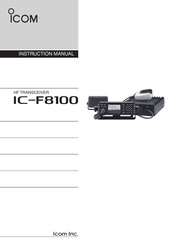 Icom IC-F8100 Instruction Manual