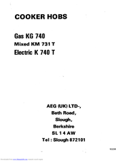 AEG K 740 T Operating Instructions Manual