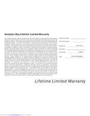 HAMPTON BAY 344-476 Owner's Manual