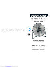 Black & Decker BDHV-5018 Instruction Manual