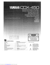 Yamaha CDX-450 Owner's Manual
