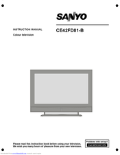 Sanyo CE42FD81-B Instruction Manual