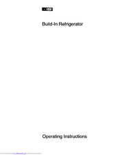 AEG Build-In Refrigerator Operating Instructions Manual