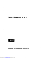 AEG DK 60 Installing And Operating Instructions