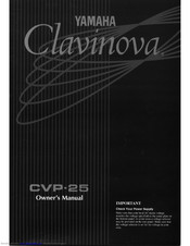 Yamaha Clavinova CVP-25 Owner's Manual