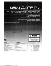 Yamaha AV-85PY Owner's Manual