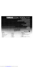 Yamaha CDX-700U Owner's Manual