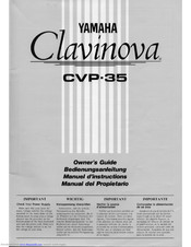Yamaha Clavinova CVP-35 Owner's Manual
