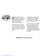 HAMPTON BAY Cherokee 565 332 Owner's Manual