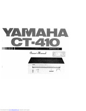 Yamaha CT-410 Owner's Manual