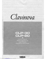 Yamaha Clavinova CLP-20 Owner's Manual