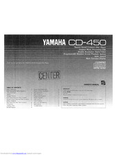 Yamaha CD-450 Owner's Manual