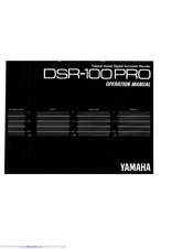 Yamaha DSR-100PRO Operation Manual