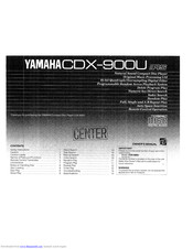 Yamaha CDX-900U Owner's Manual