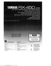 Yamaha RX-450 Owner's Manual