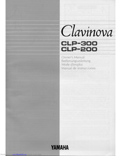 Yamaha Clavinova CLP-300 Owner's Manual
