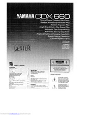 Yamaha CDX-660 User Manual