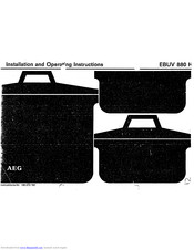 AEG EBUV 880 H Installation And Operating Instructions Manual