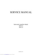 Klipsch SW12-I Service Manual