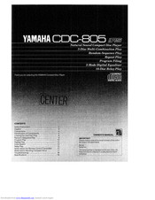 Yamaha CDC-805 Owner's Manual