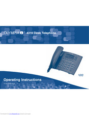 Olympia 4310 Operating Instructions Manual