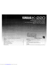 Yamaha K-220 Owner's Manual