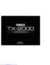 Yamaha TX-2000 Owner's Manual