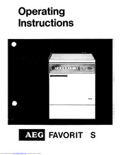AEG Favorit S Operating Instructions Manual