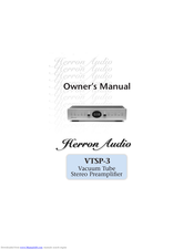 Herron Audio VTSP-3 Owner's Manual