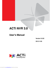 ACTi NVR 3.0 User Manual