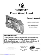Travis Industries Flush Wood Insert Owner's Manual