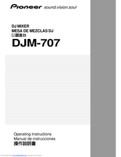 Pioneer DJM-707 Operating Instructions Manual