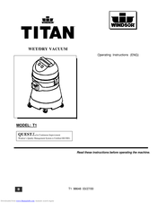 Windsor Titan T1 Operating Instructions Manual