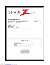 Zenith C34W37 Series Service Manual