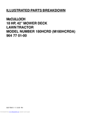McCulloch 180HCRD Illustrated Parts Breakdown