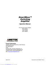 Ametek SW 5550AE Operation Manual