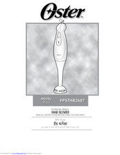 Oster FPSTHB2607 Instruction Manual
