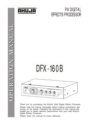 Ahuja DFX-160B Operation Manual