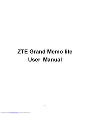 Zte Grand Memo lite User Manual