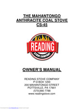 Reading Stove Company MAHANTONGO CS-45 Owner's Manual